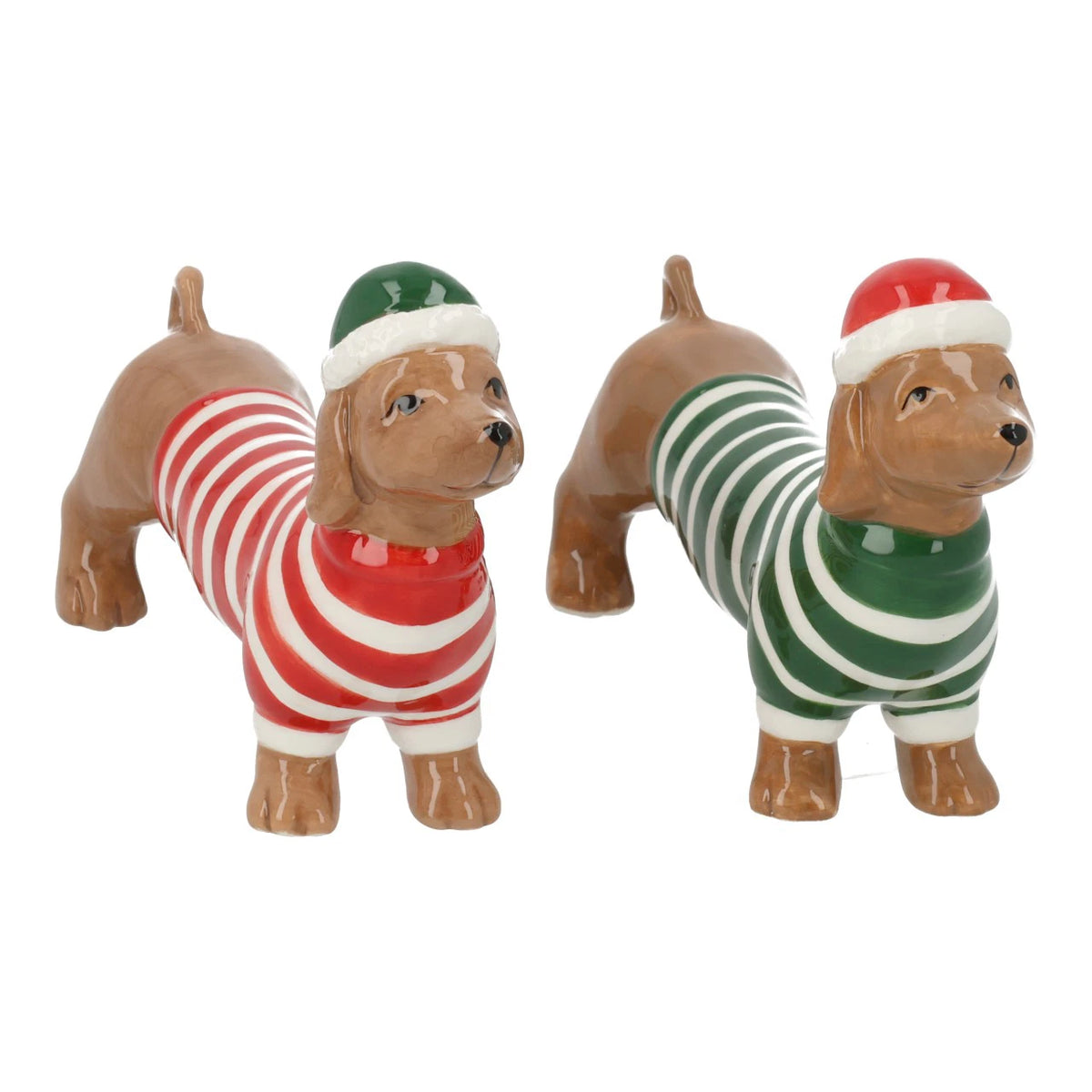 Weihnachtsdackel Duo
